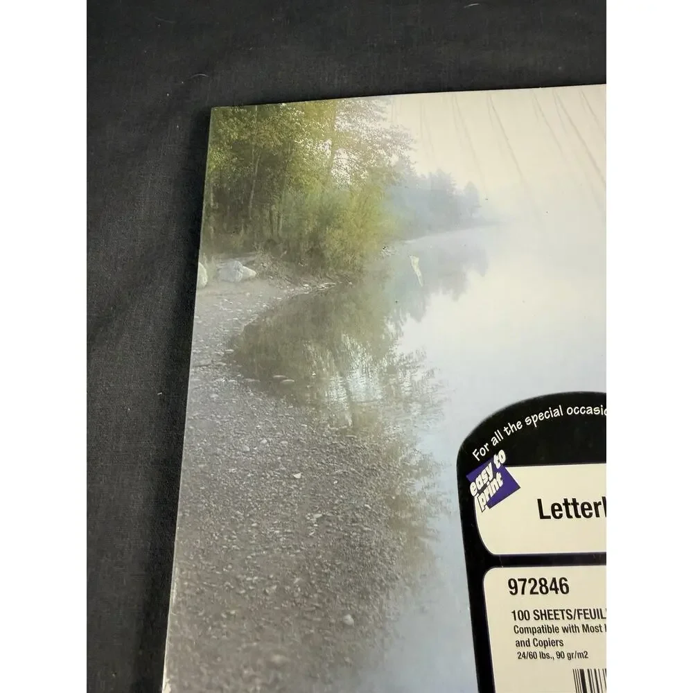 MASTERPIECE STUDIOS 100 Sheets RIVER'S EDGE Computer LETTERHEAD PRINTER PAPER